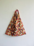 Origami bento bag , Japanese triangle tote bag , fabric eco friendly bag , eco gift idea | Kyoto
