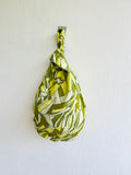Origami small reversible bag , colorful knot bag , Japanese inspired fabric wrist bag | Vincent