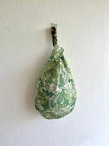 Origami small knot bag, reversible fabric wrist bag , Japanese inspired small lunch bag | Morris