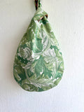 Origami small knot bag, reversible fabric wrist bag , Japanese inspired small lunch bag | Morris