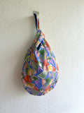 Origami reversible bag , eco friendly gift idea bag , colorful knot bag , Japanese inspired wrist bag | Matisse