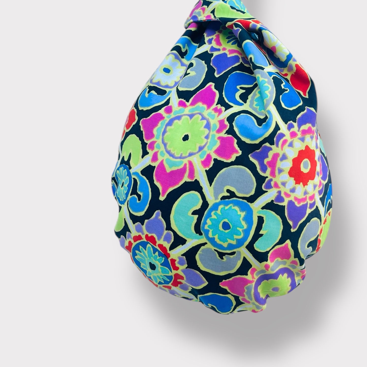 Bolso japonés con nudo, pequeño bolso reversible de origami, bonito bolso de tela para la muñeca, colorido bolso ecológico hecho a mano | Un jardín en Estambul