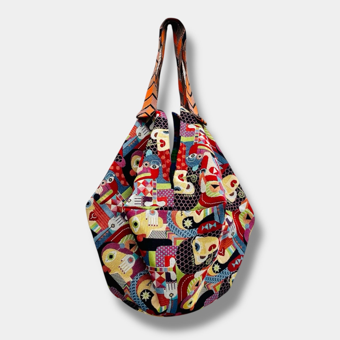 Sac origami bag , reversible fabric colorful bag , Japanese inspired shoulder bag | Picasso & friends