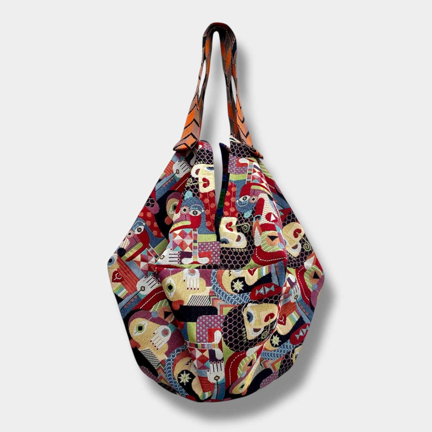 Sac origami bag , reversible fabric colorful bag , Japanese inspired shoulder bag | Picasso & friends