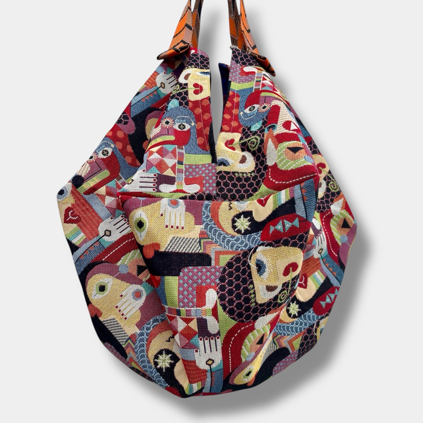 Sac origami bag , reversible fabric colorful bag , Japanese inspired shoulder bag | Picasso & friends