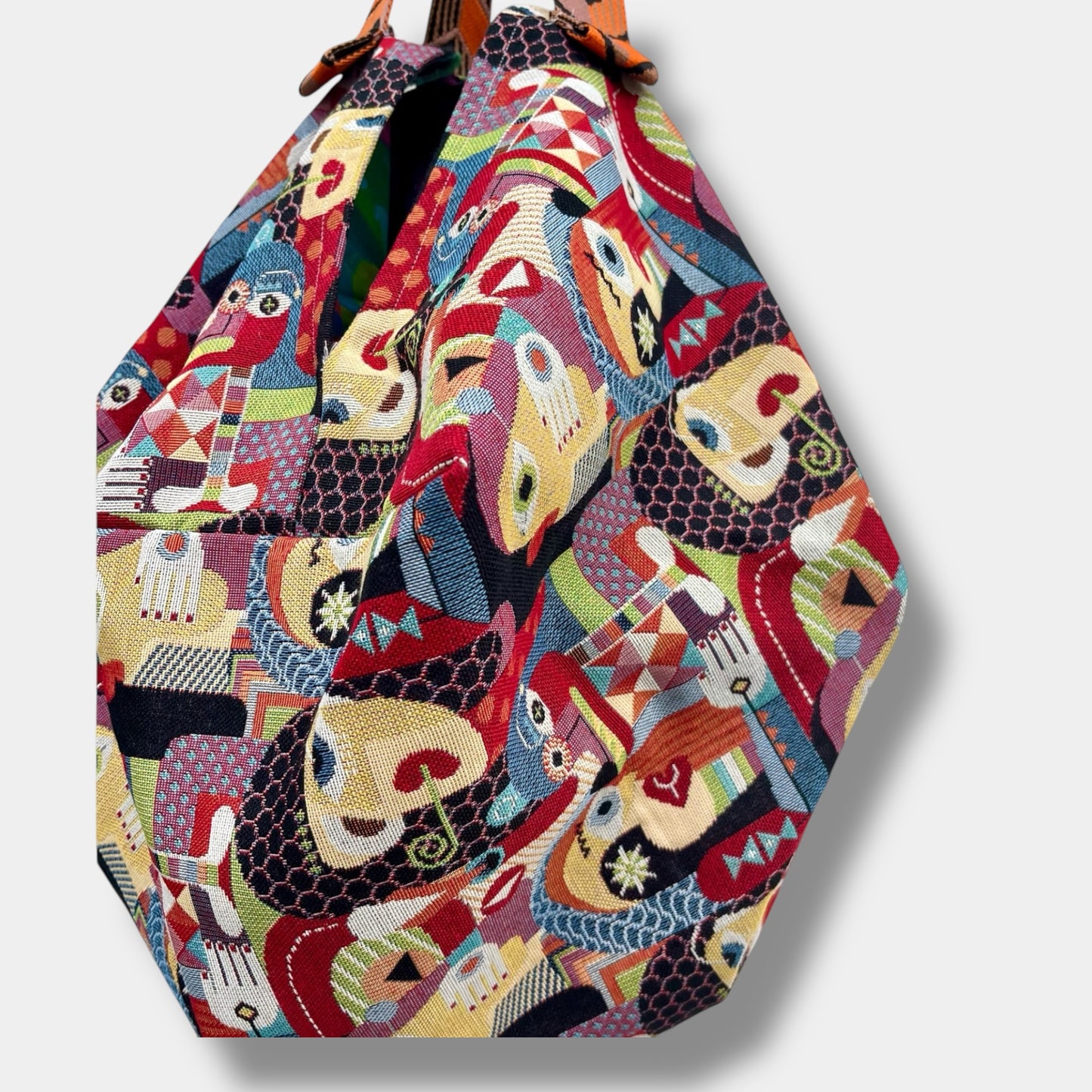 Sac origami bag , reversible fabric colorful bag , Japanese inspired shoulder bag | Picasso & friends