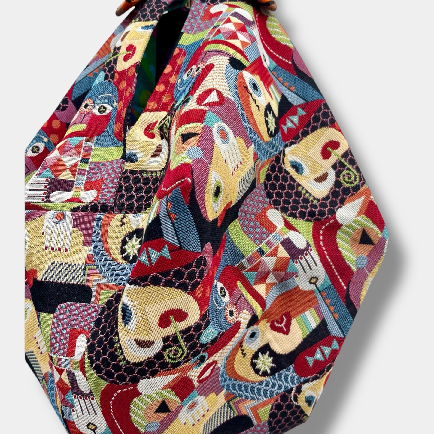 Sac origami bag , reversible fabric colorful bag , Japanese inspired shoulder bag | Picasso & friends