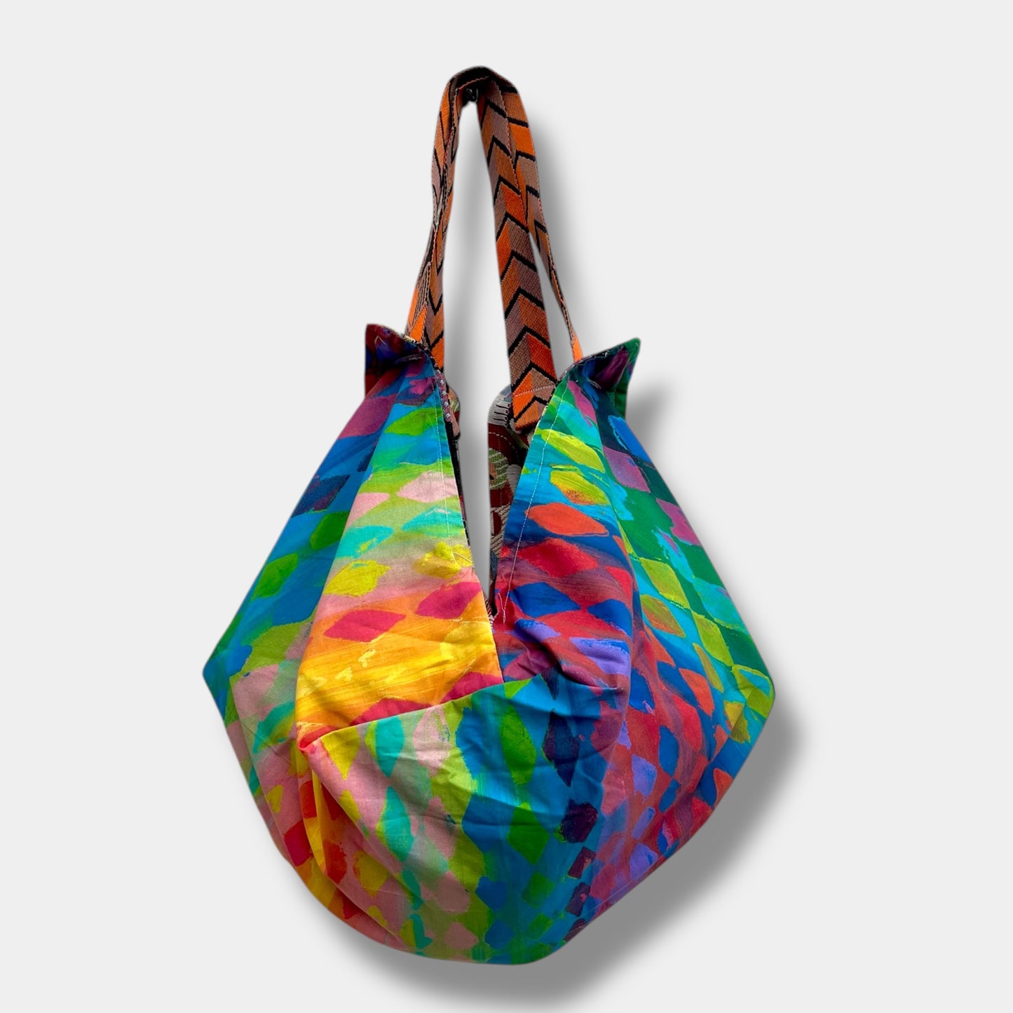 Sac origami bag , reversible fabric colorful bag , Japanese inspired shoulder bag | Picasso & friends