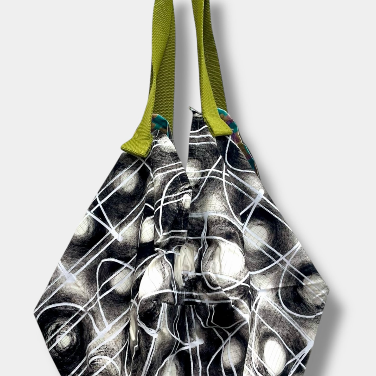 Fabric origami bag , reversible sac bag , Japanese eco friendly shopping bag | Agnes and her graphite world