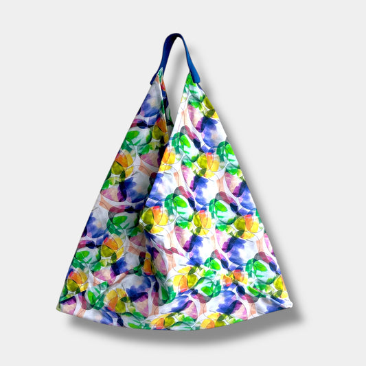 Azuma Bukaro origami bag , triangle tote bag , Japanese bento bag , eco friendly colorful bag | Prismas