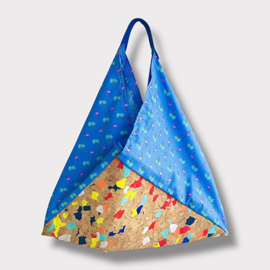 Bento bag | Colorful cork & tropical background - Jiakuma