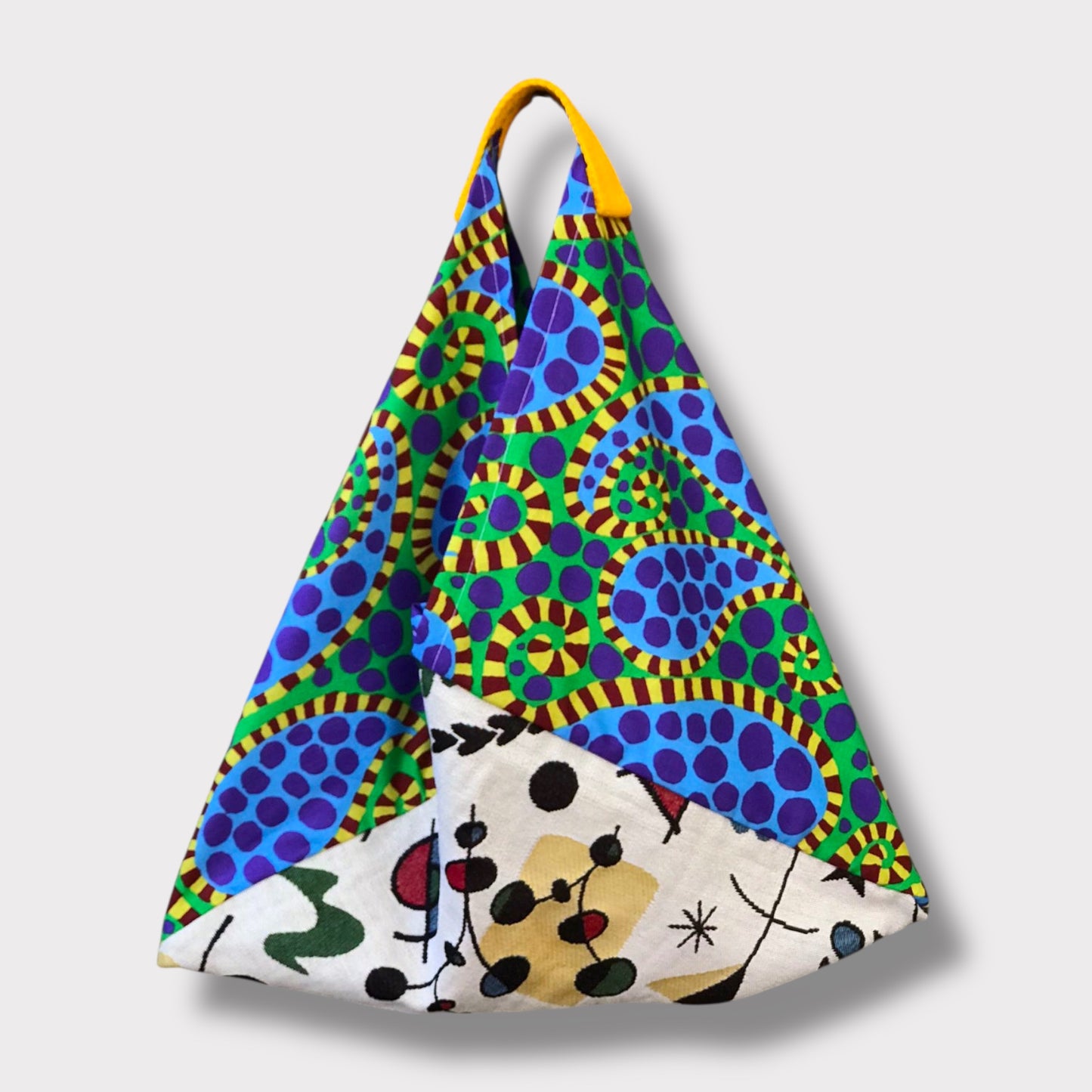 Handmade bento bag one of a kind artisan Tote| El mundo di Miró