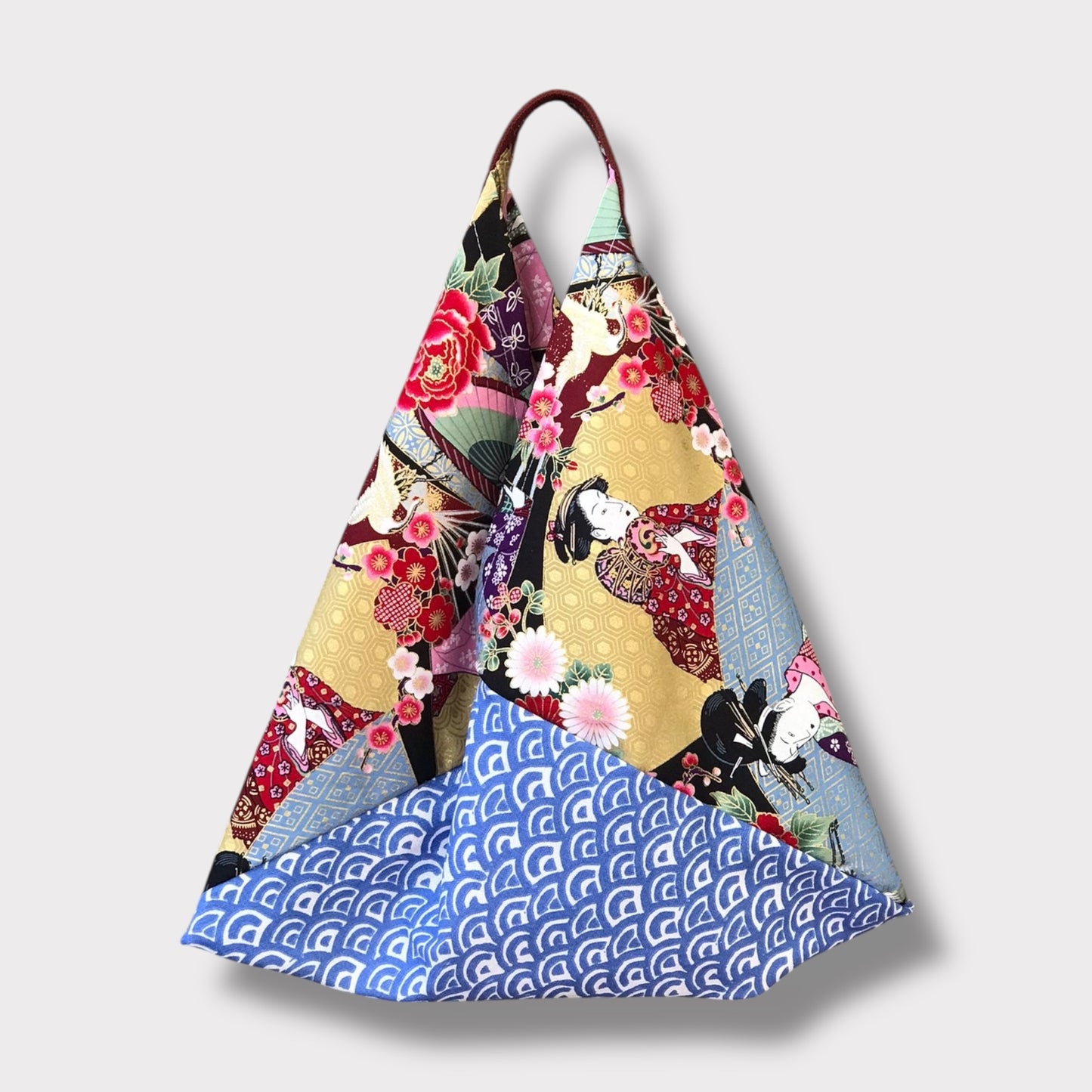 Handmade bento bag one of a kind artisan Tote | Geishas in Kyoto