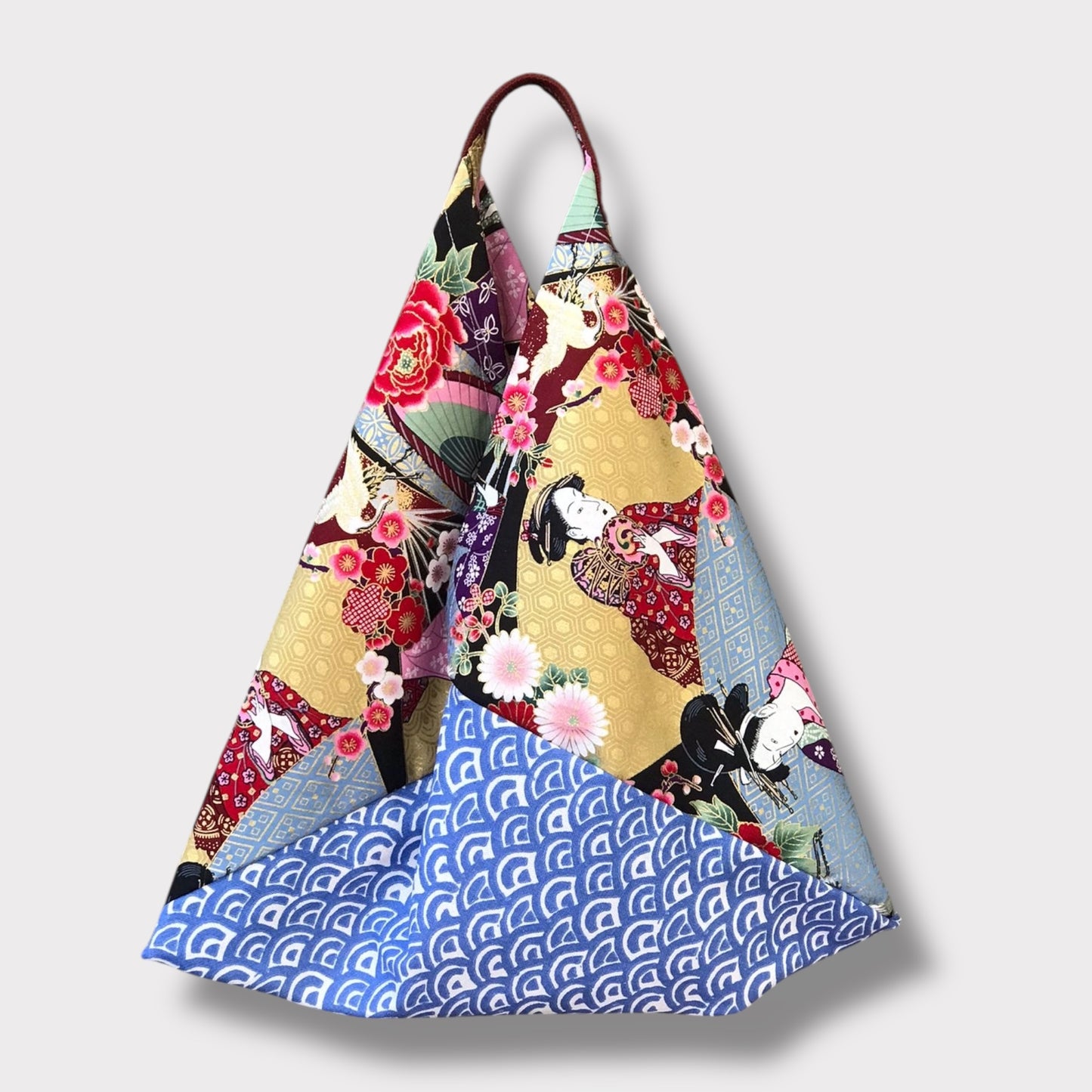 Handmade bento bag one of a kind artisan Tote | Geishas in Kyoto