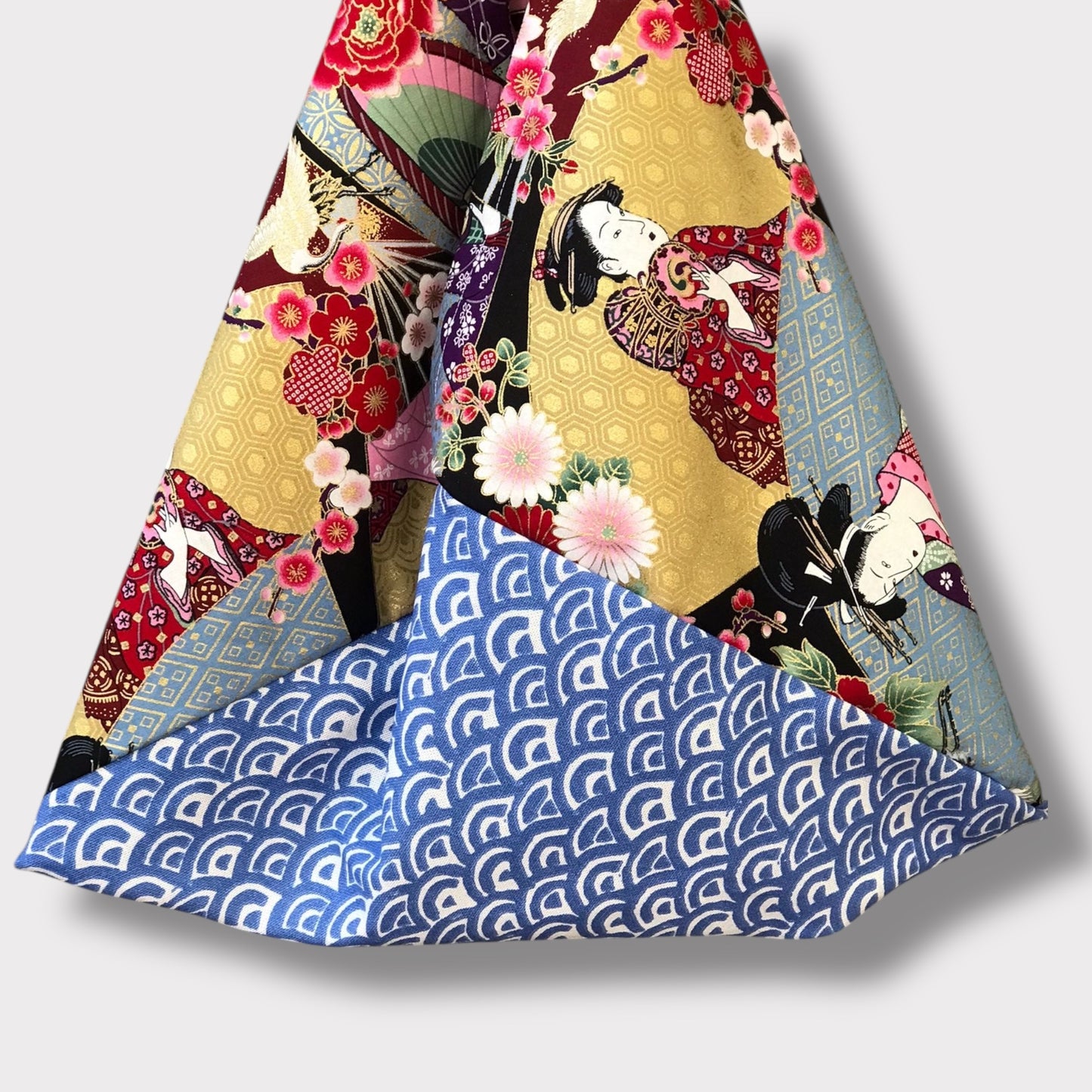 Handmade bento bag one of a kind artisan Tote | Geishas in Kyoto