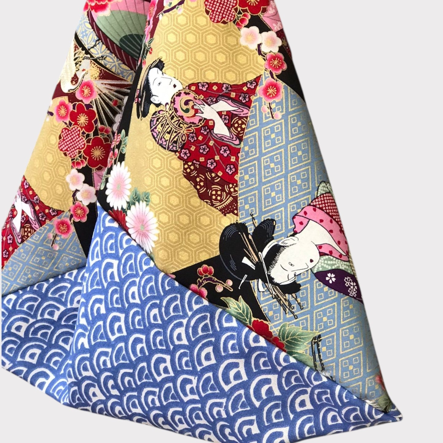 Handmade bento bag one of a kind artisan Tote | Geishas in Kyoto