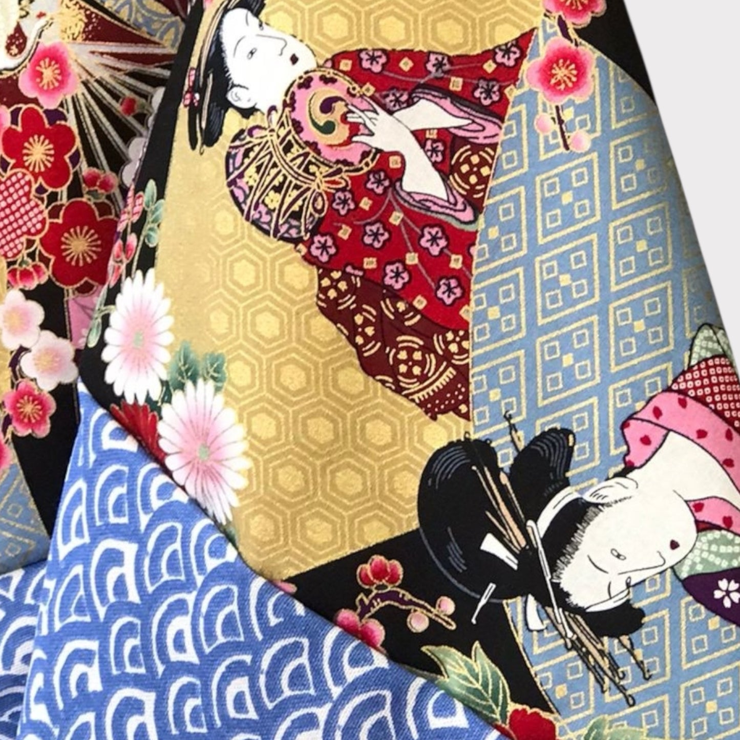 Handmade bento bag one of a kind artisan Tote | Geishas in Kyoto
