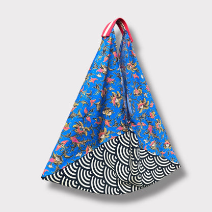 Handmade bento bag | Japanese waves