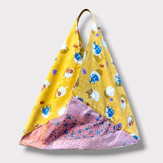 Handmade bento bag | Lucky beetle & Toyobo kimono