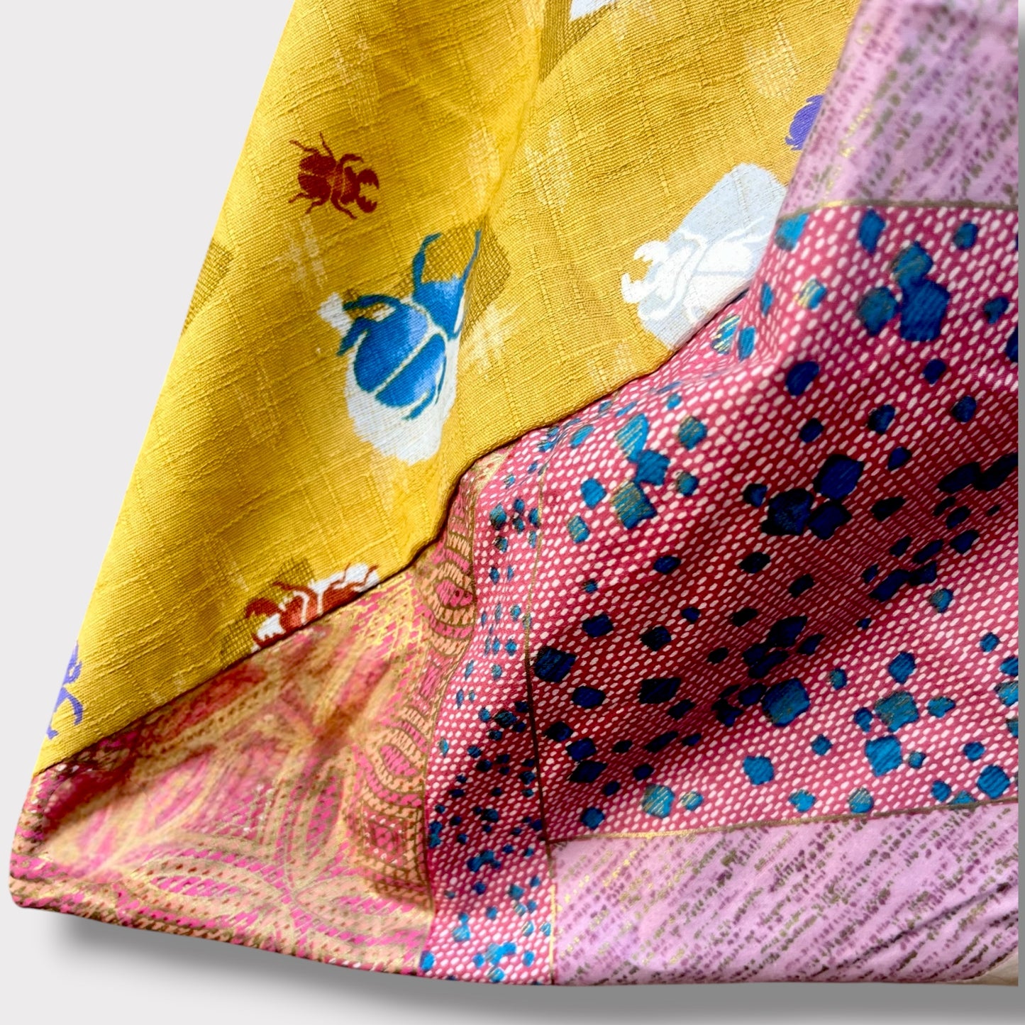 Handmade bento bag | Lucky beetle & Toyobo kimono