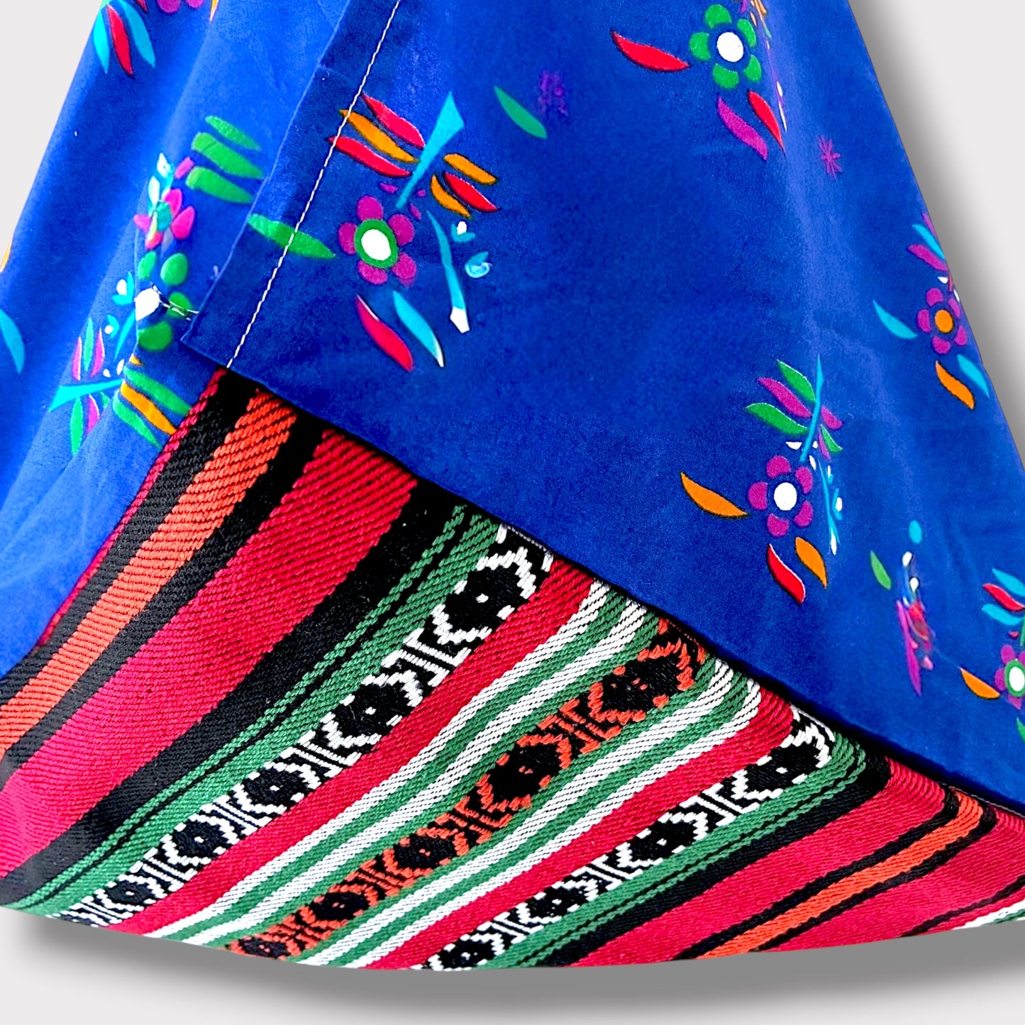 Handmade bento bag | Blue desert flowers