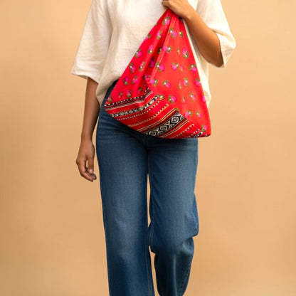 Handmade bento bag | Red Wardah