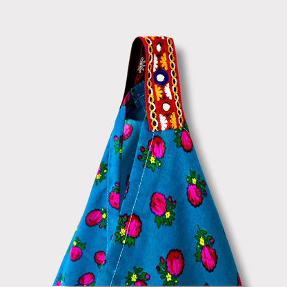 Handmade bento bag | Blue Wardah
