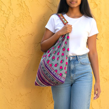Handmade bento bag | Grey desert shades