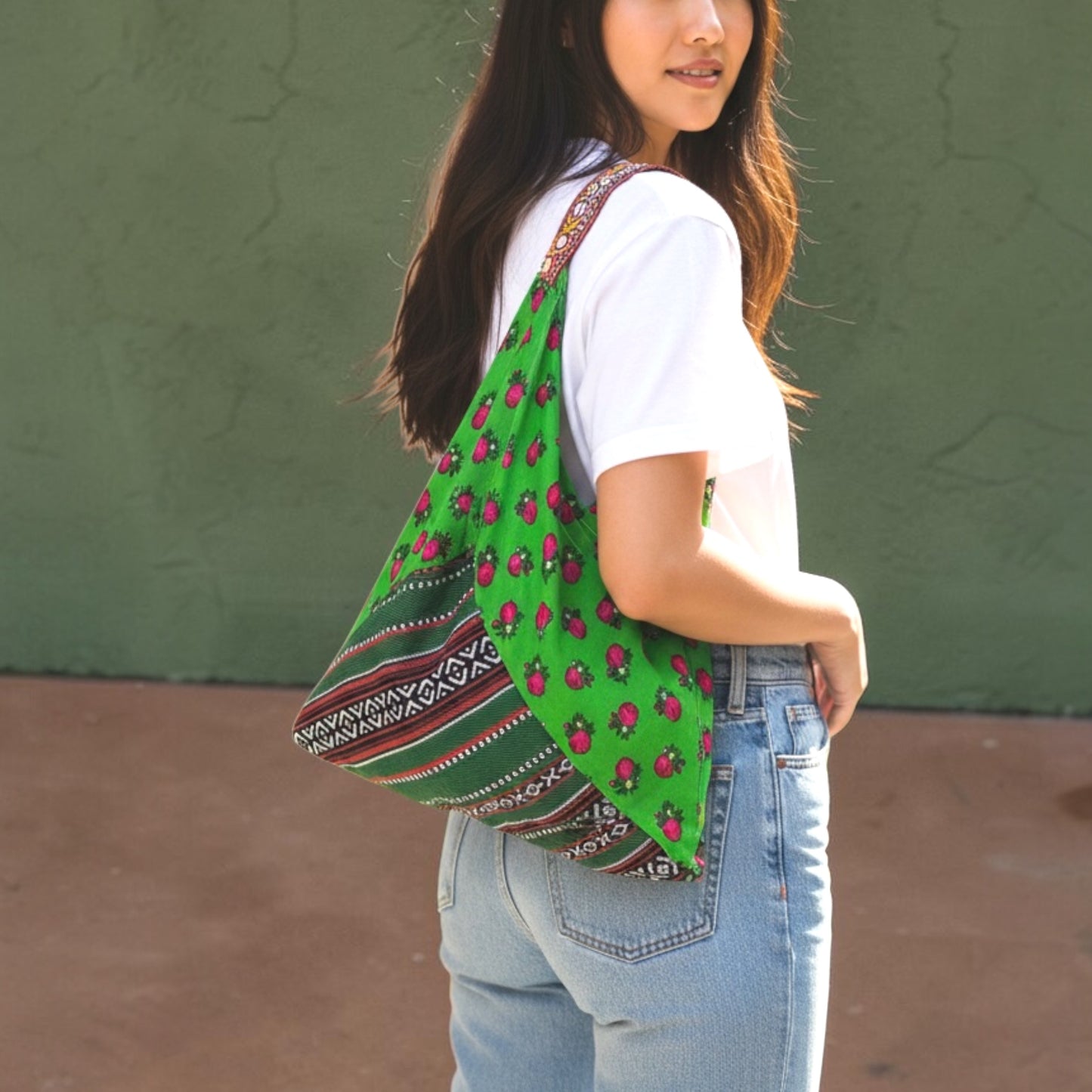 Handmade bento bag | Green desert vibes