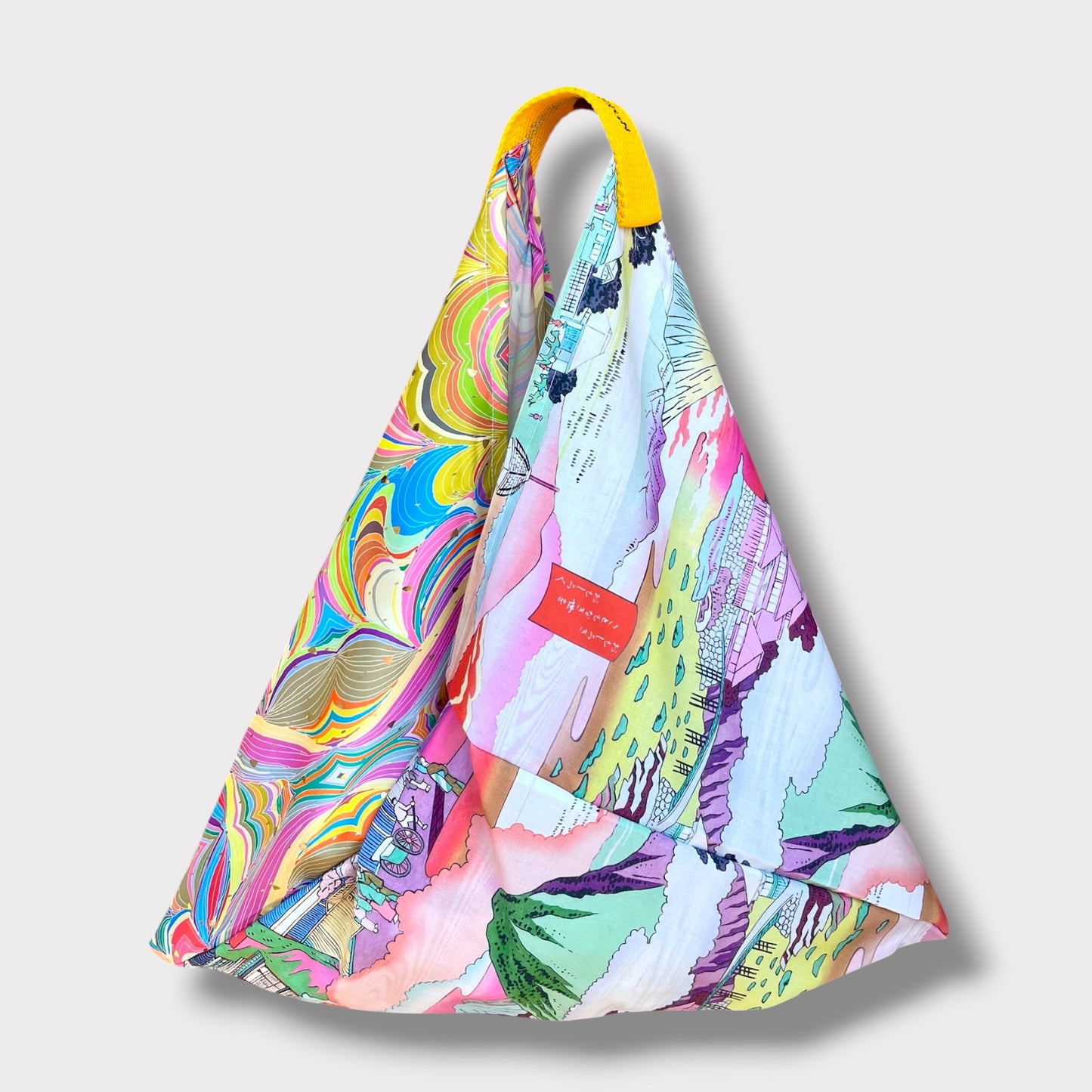 Handmade bento bag | Summer gold sparkles in Kyoto