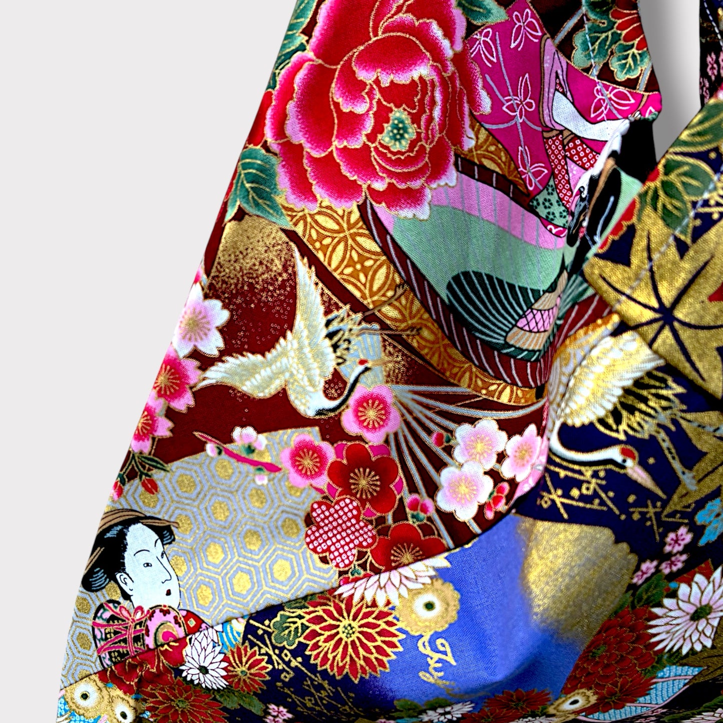Handmade bento bag | Geishas in a garden in Tokyo