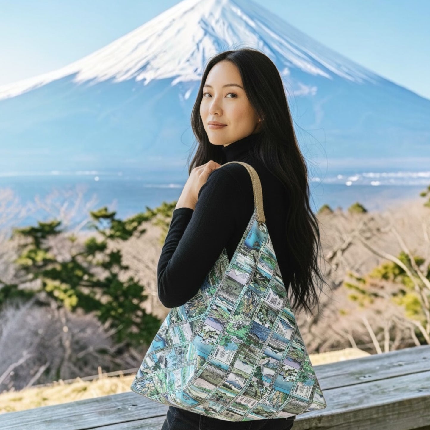 Handmade bento bag | Travelling to see Mt Fuji
