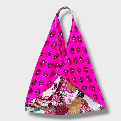 Handmade bento bag | Geishas in a garden of roses