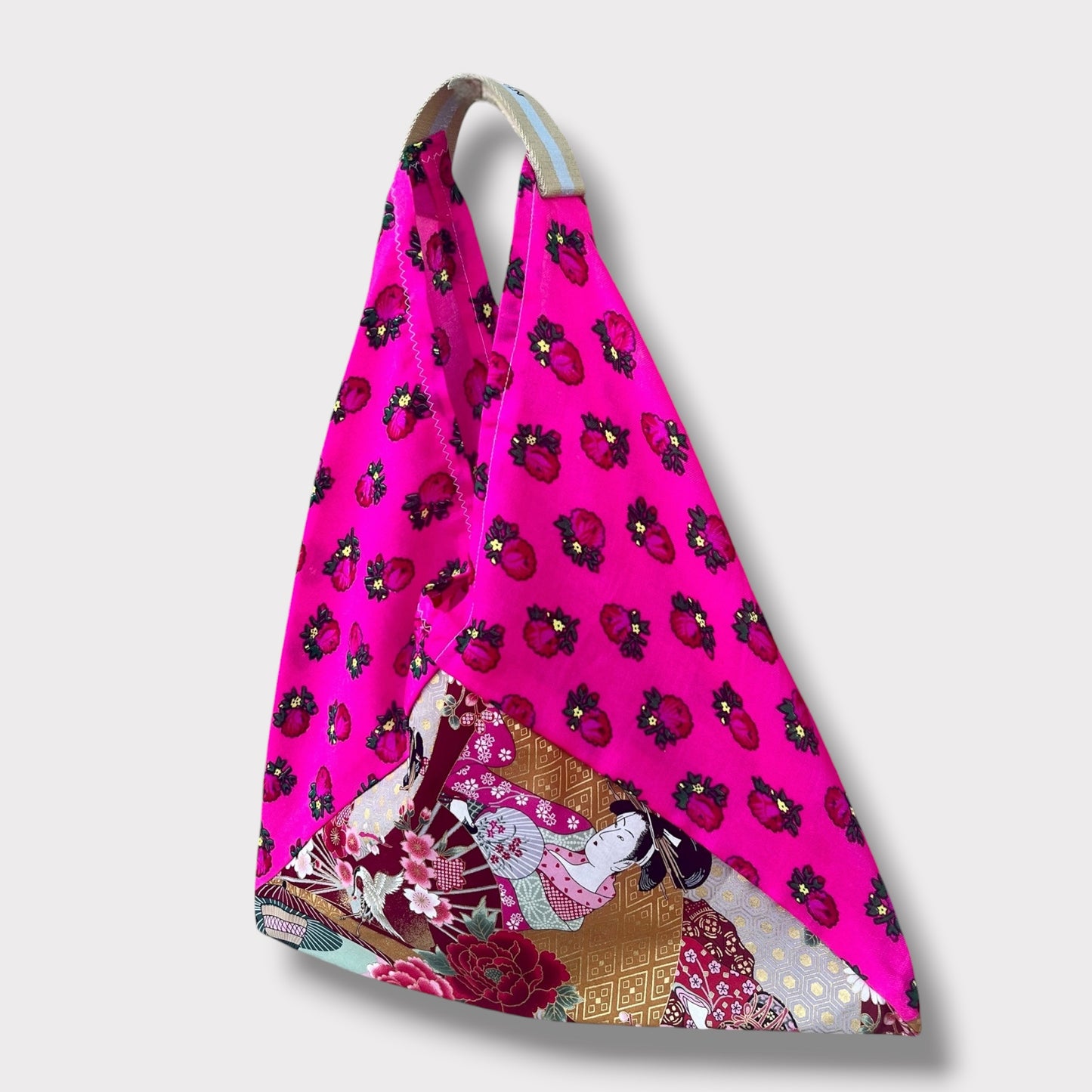 Handmade bento bag | Geishas in a garden of roses