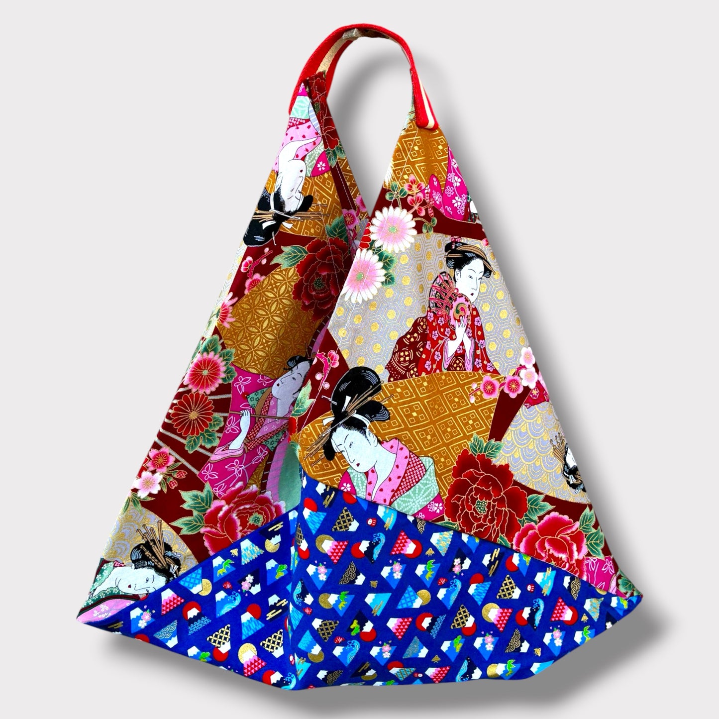 Handmade bento bag | Geishas at Mt Fuji