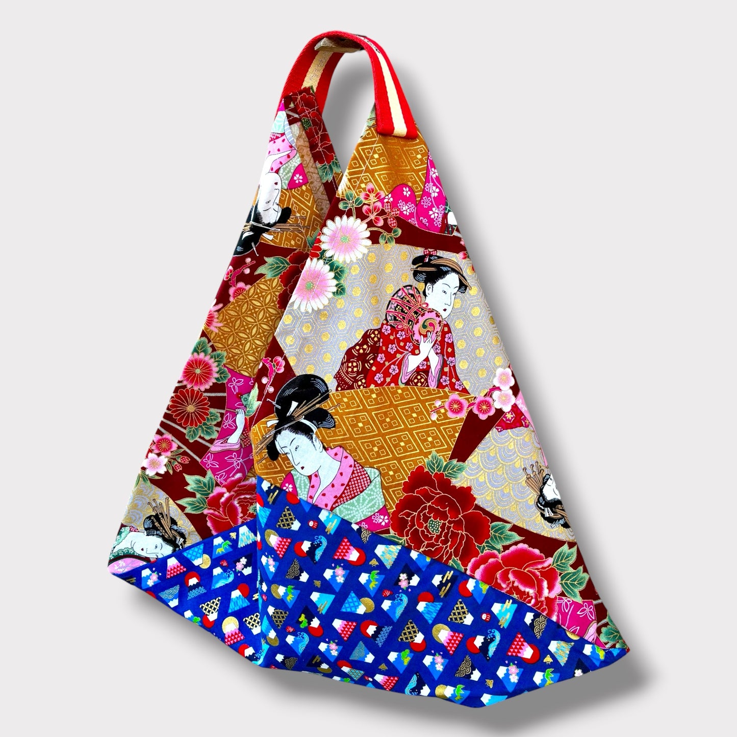 Handmade bento bag | Geishas at Mt Fuji