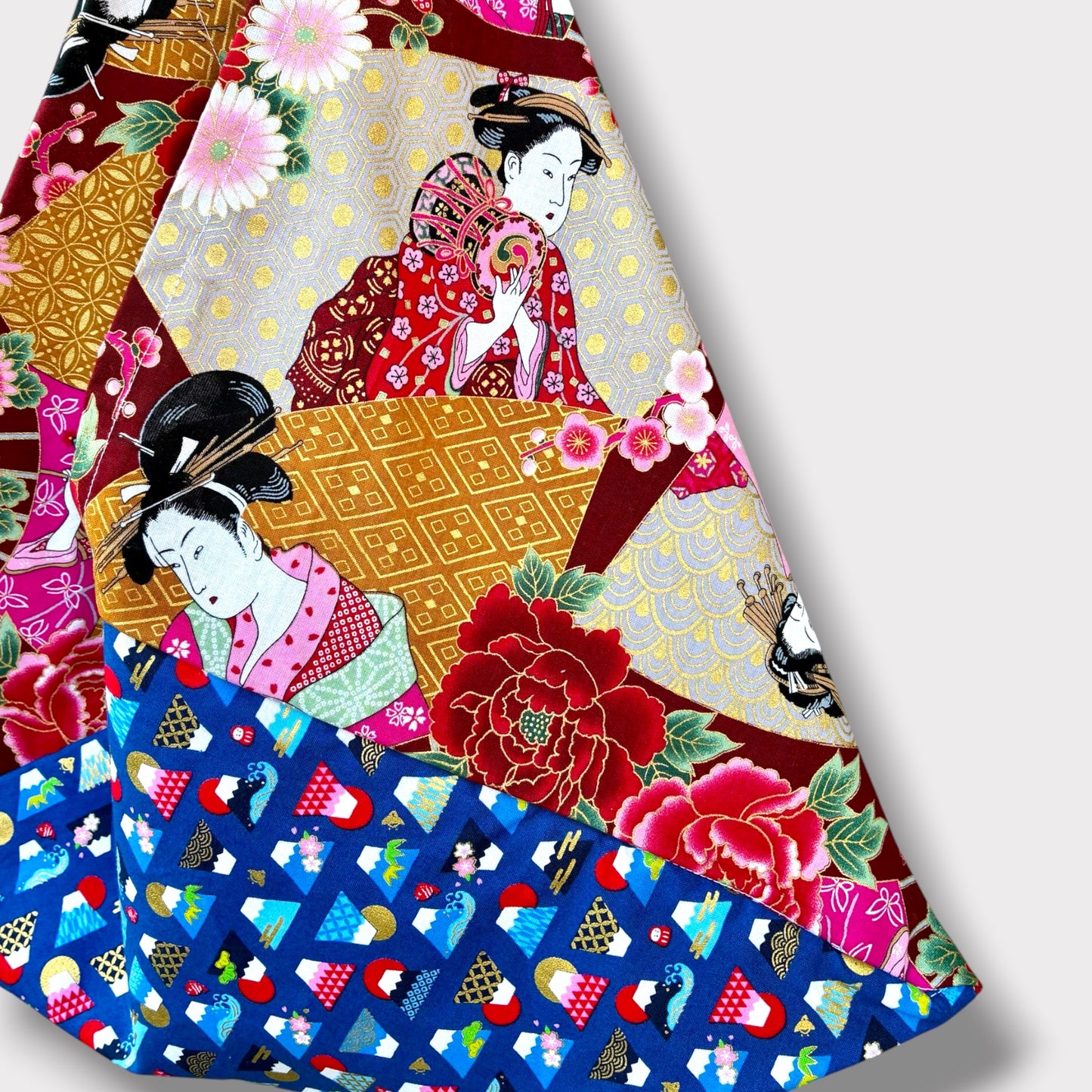 Handmade bento bag | Geishas at Mt Fuji