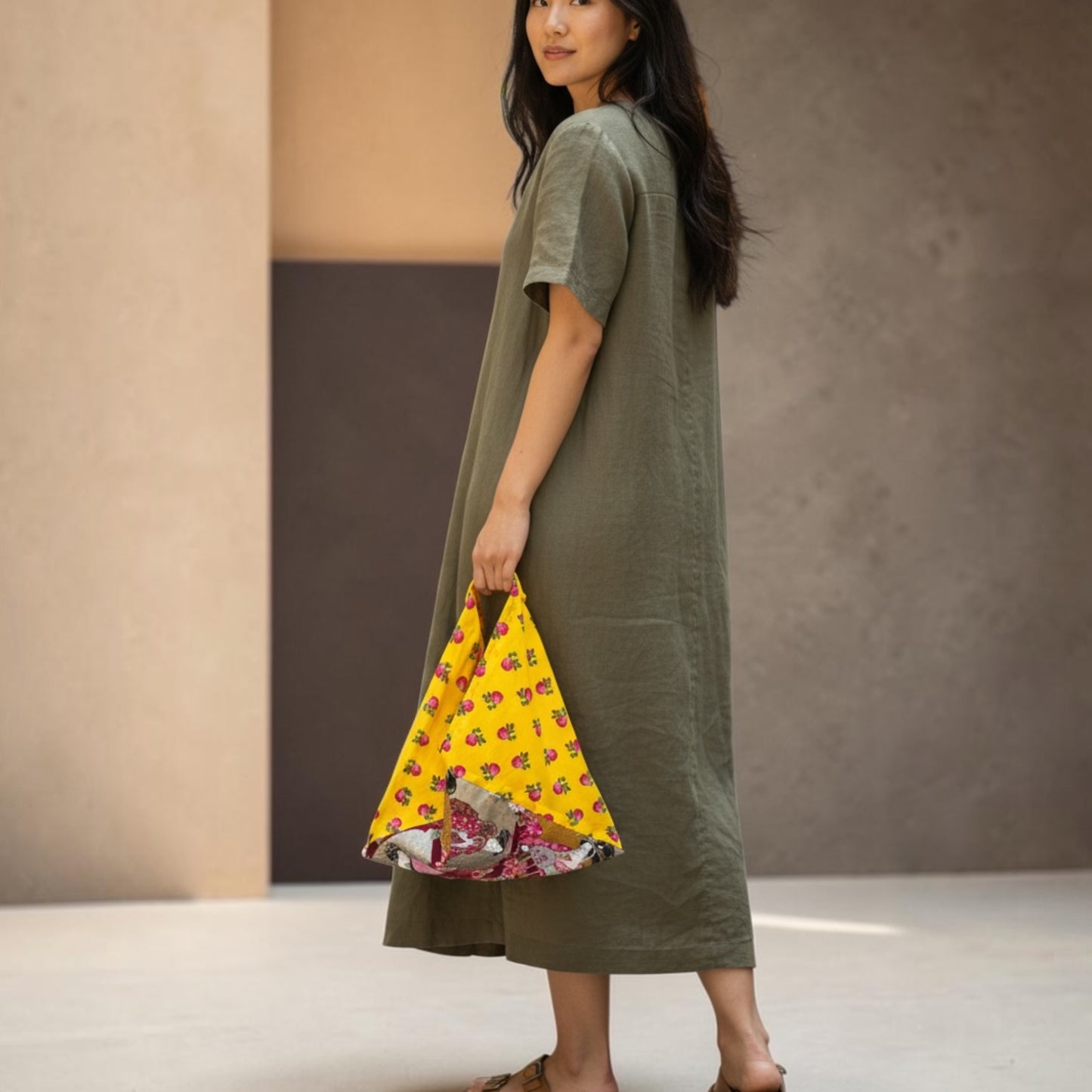 Handmade bento bag | Fiori d’estate  & Geishas