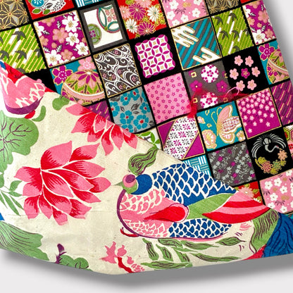 Handmade bento bag | Koi fish swimming in Kiso river