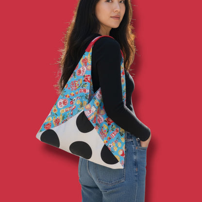 Handmade bento bag | Japan polka