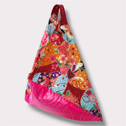 Handmade bento bag | Geishas under a pink sunset