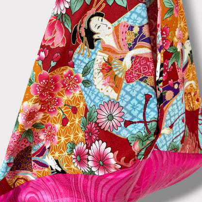 Handmade bento bag | Geishas under a pink sunset