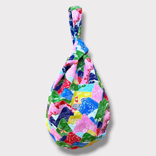 Reversible Kiki bag | Japanese colorful hills