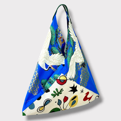 Handmade bento bag | Cranes skies
