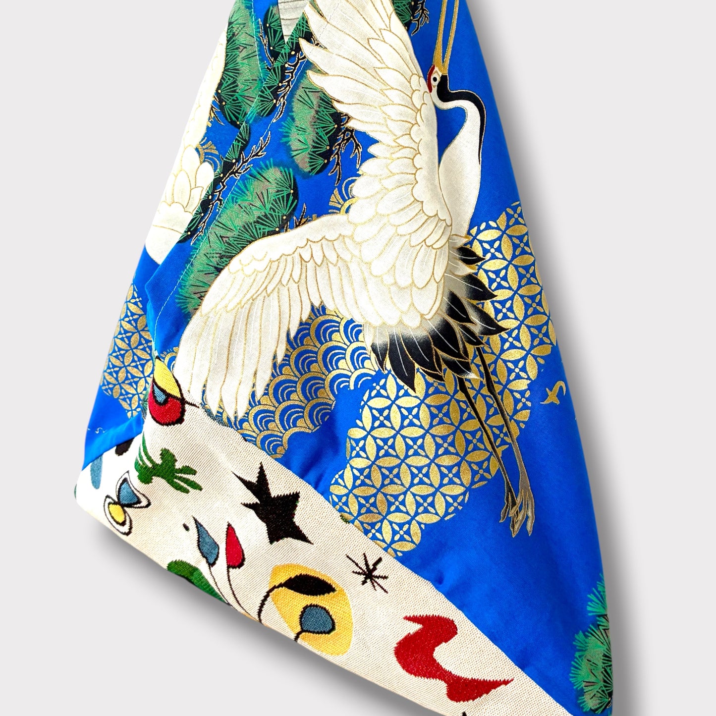 Handmade bento bag | Cranes skies