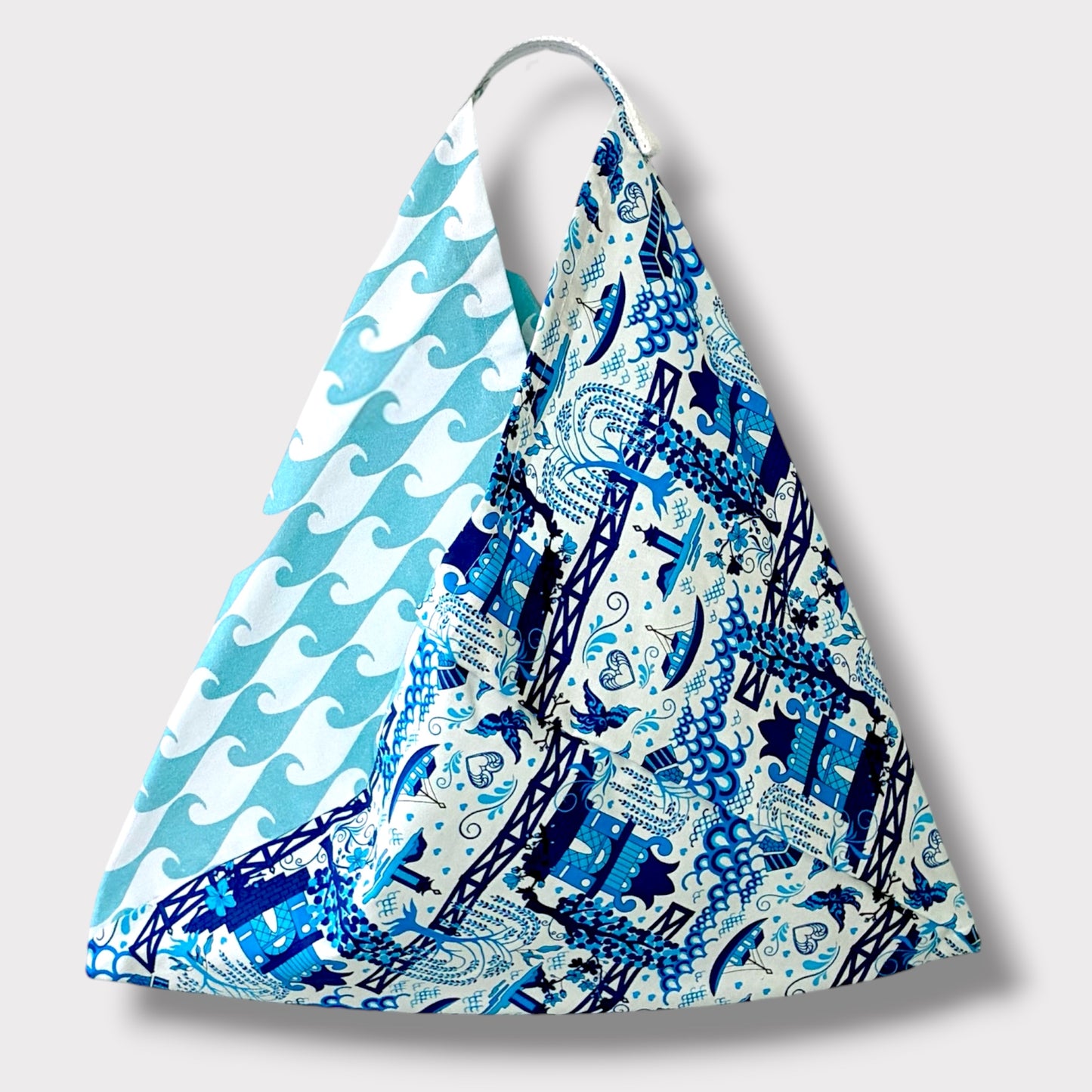 Handmade bento bag | city temple in the sea