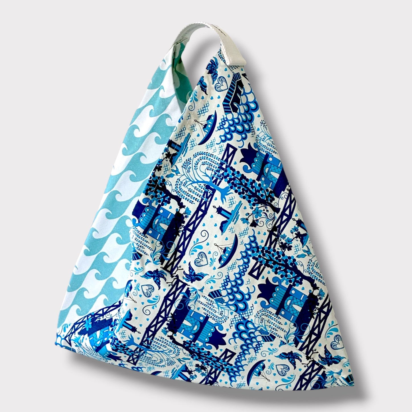 Handmade bento bag | city temple in the sea