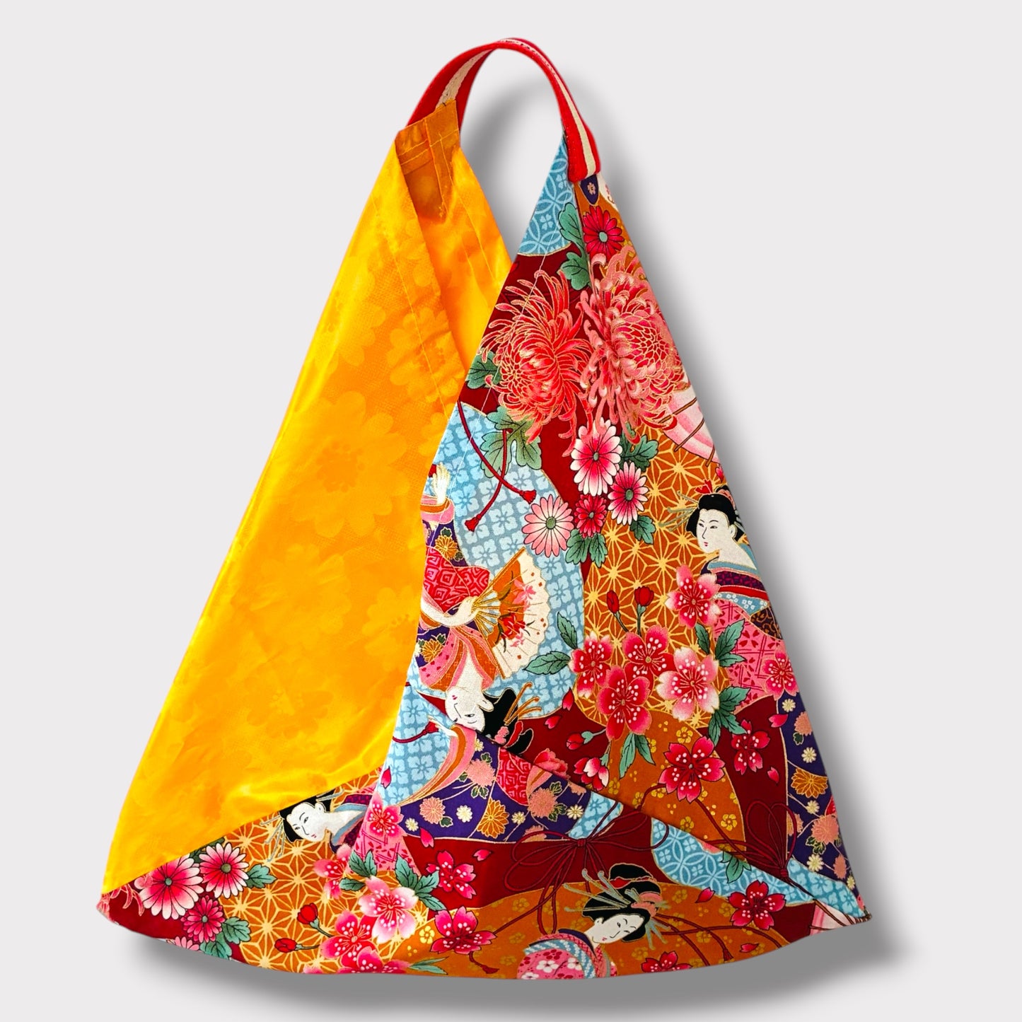 Handmade bento bag |Golden geishas