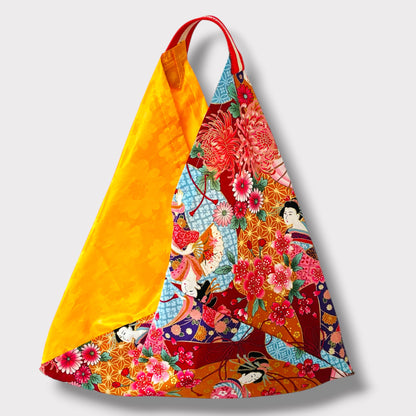 Handmade bento bag |Golden geishas