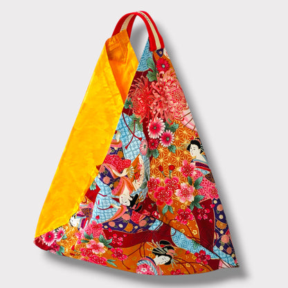 Handmade bento bag |Golden geishas